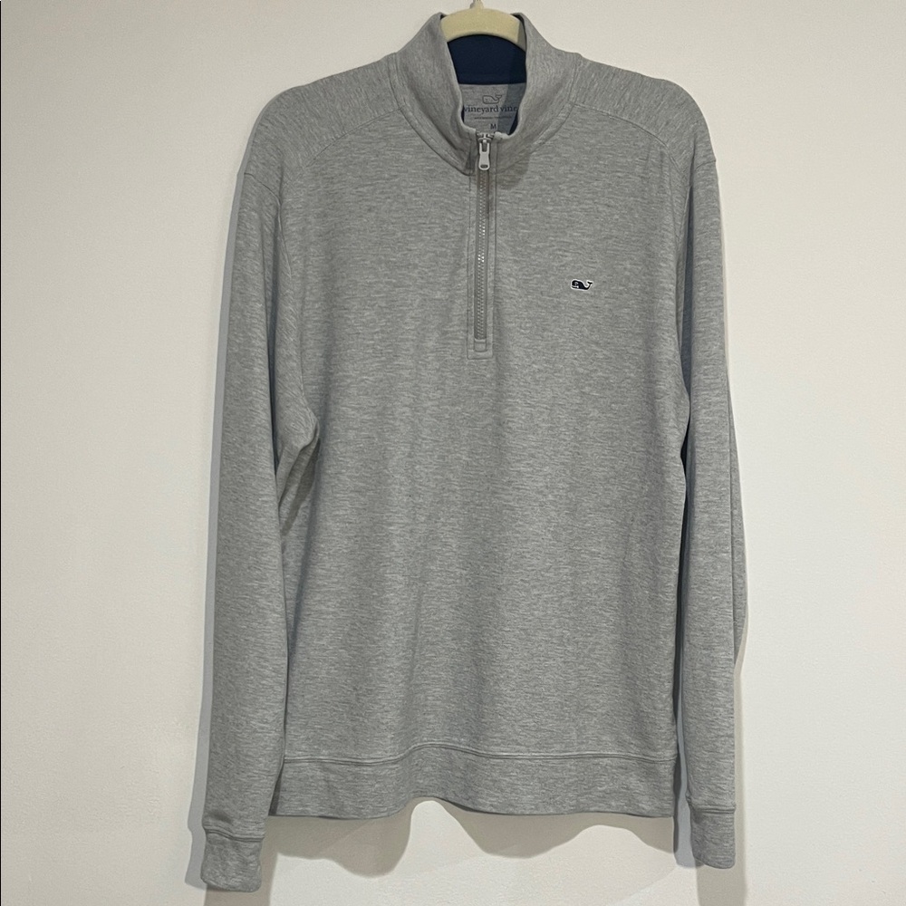 Vineyard Vines Men's Gray Zip-Up Sweater 100% cotton